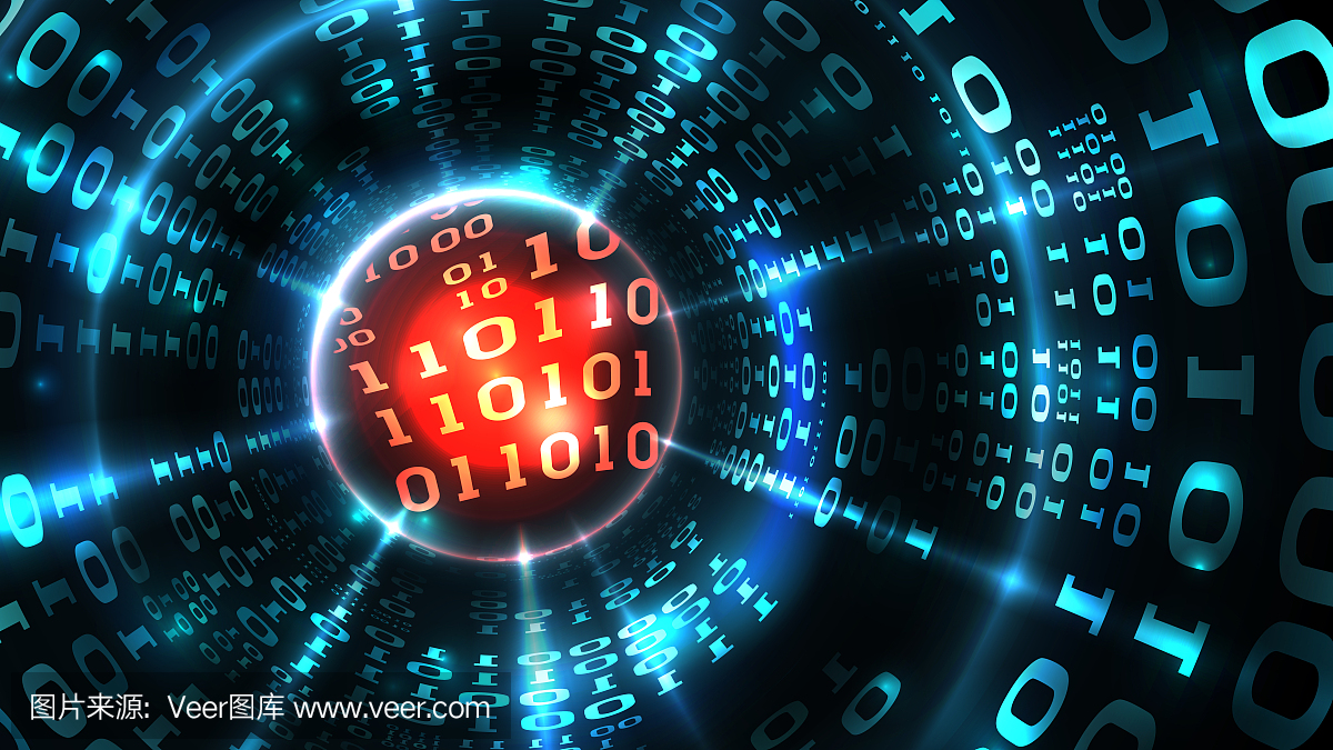 摘要計算機數據后臺編程二進制代碼,數據流,抽象防火墻。利用病毒、惡意代碼侵入計算機系統、數據庫、網絡服務器。矢量圖